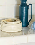 Assiettes Barro hay blanches
