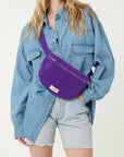 Banane en toile Rive droite, modèle custine Malibu violet