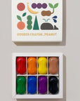 Crayons de couleur Goober en forme de cacahuète