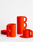 Set de 6 mugs et sous-tasses
