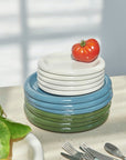 Assiettes Barro de hay, en grès émaillé brillant et différents coloris