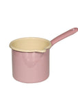 Pot à lait en email Riess de couleur rose