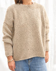 Pull Apunto B en cachemire beige