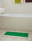 Tapis de bain en coton bicolor