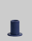 Bougeoir tubulaire Hay en céramique bleu