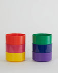Set de 6 bols multicolor en melamine, Heller
