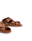 Sandales marron en cuir