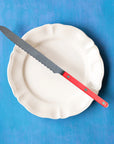 Couteau à pain Sabre Paris vintage rouge