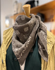 foulard cashmere marron