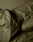 Housse de couette en percale de coton 220x240 couleur olive