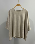 T-shirt oversize en lin Ichi Antiquités – fabriqué au Japon