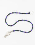 Porte-Clés long en perles - bois peint