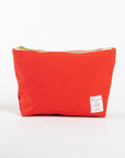 Pochette de toilette en coton rouge