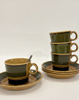 Lot de tasses anciennes avec soucoupes