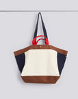 Sac marron bleu marine et crème