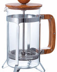 Cafetière à piston en bois d'olivier - 600 ml