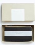 Grande pochette zippée en cuir