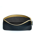 Grande pochette zippée en cuir