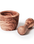 Mortier et pilon en bois d'olivier