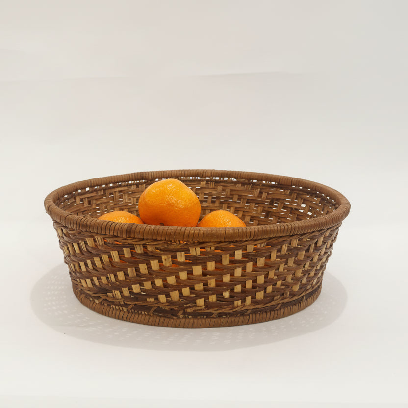 Corbeille à fruits en osier ou rotin vintage