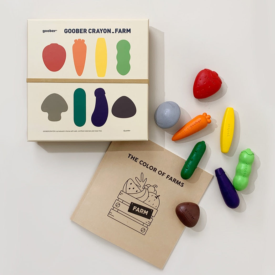Crayons de couleurs GOOBER en forme de fruits et légumes