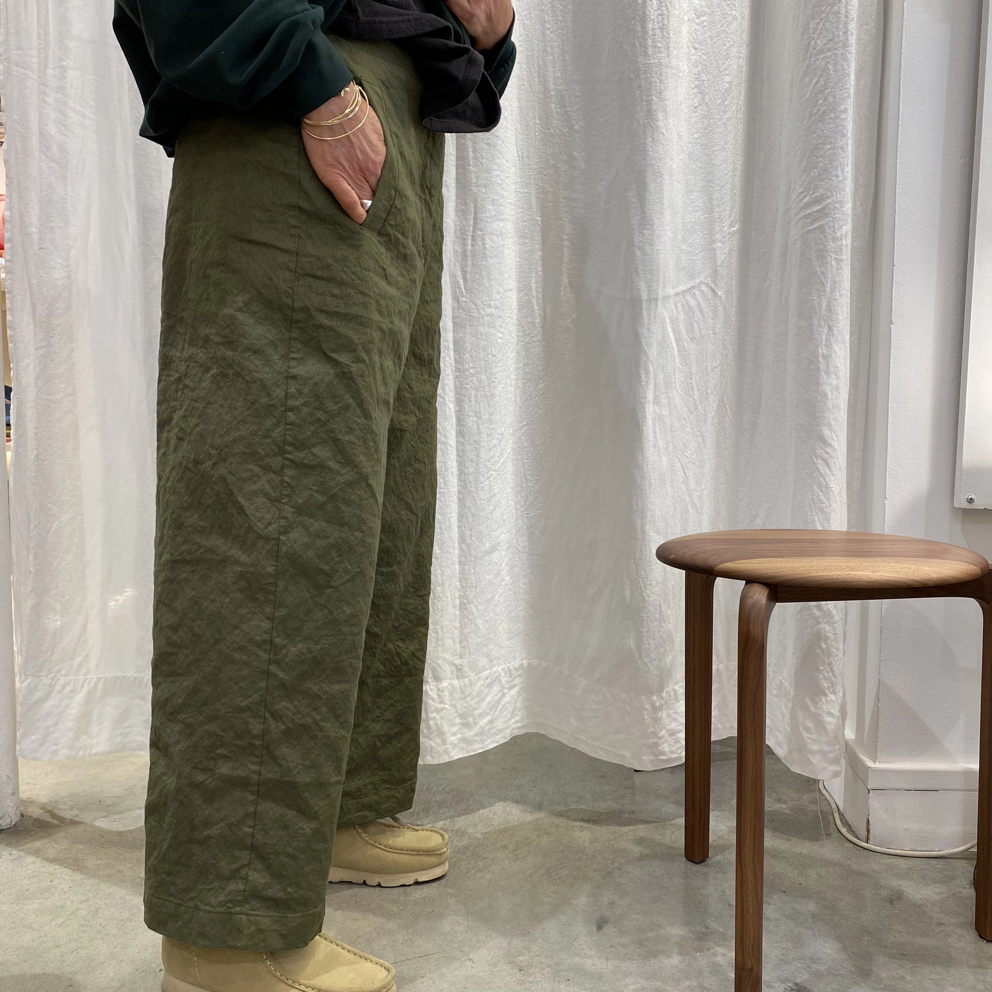 Pantalon en toile crinkle | Hannoh