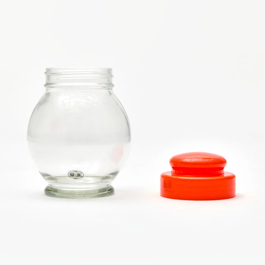 Bocal avec couvercle orange