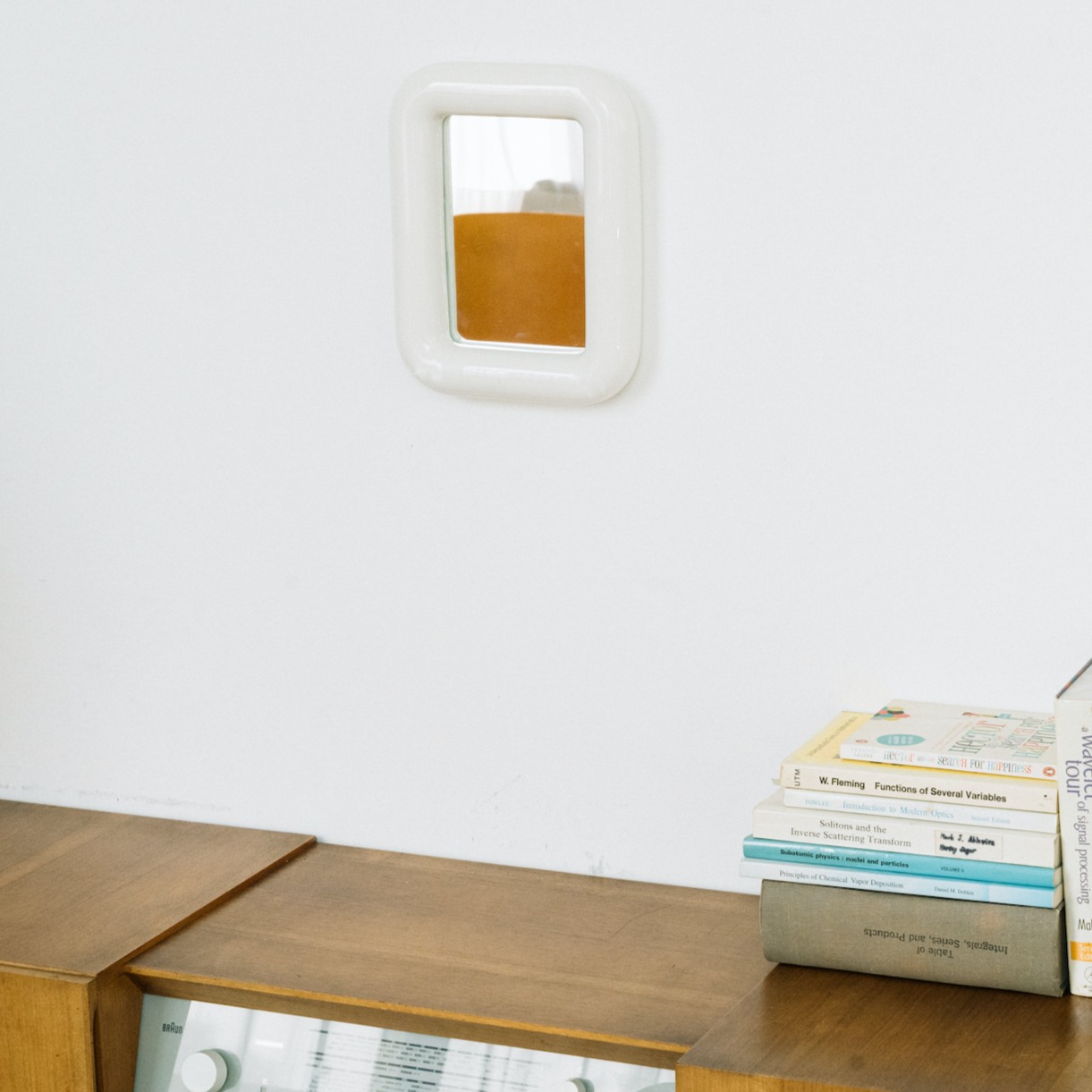 Miroir rectangulaire en céramique - Blanc