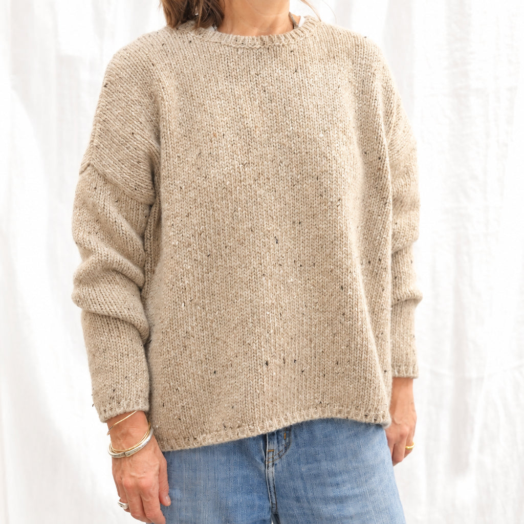 Pull Apunto B en cachemire beige