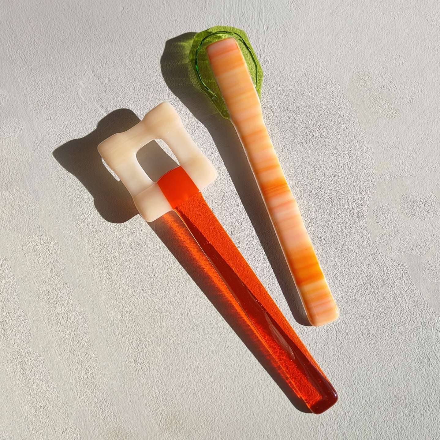 Couverts à salade en verre
