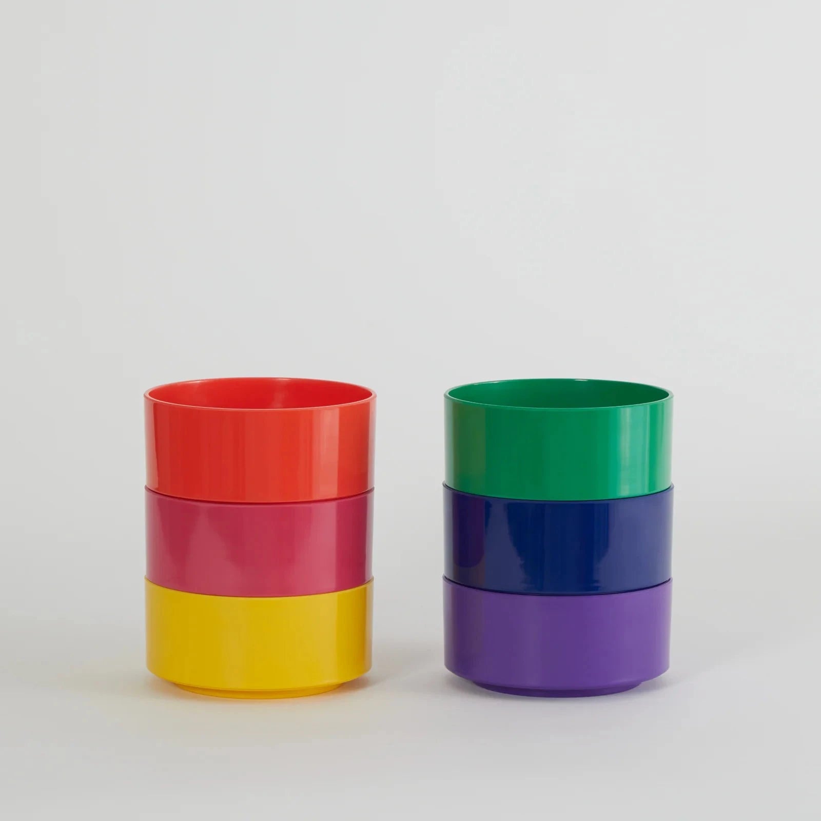 Set de 6 bols multicolor en melamine, Heller