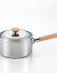 Casserole + couvercle en acier inoxydable