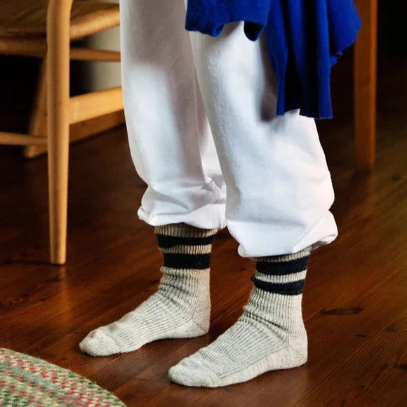 Chaussettes rototo pour homme en mohair, gris.