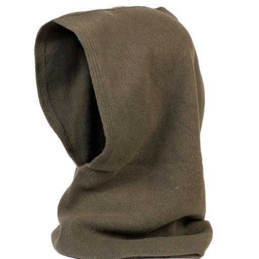 Cagoule kaki en cashmere