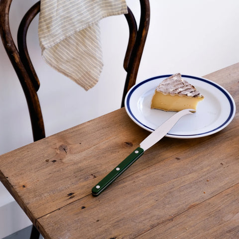Couteau à fromage Sabre, modèle bistrot vert vintage