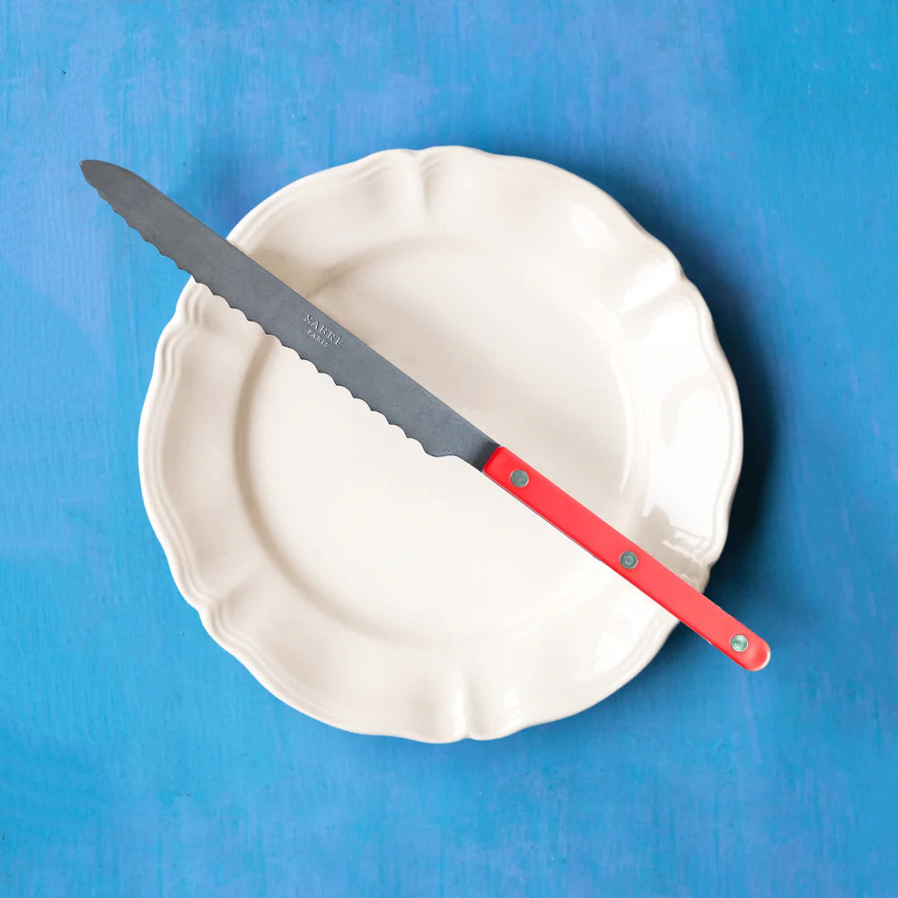Couteau à pain Sabre Paris vintage rouge
