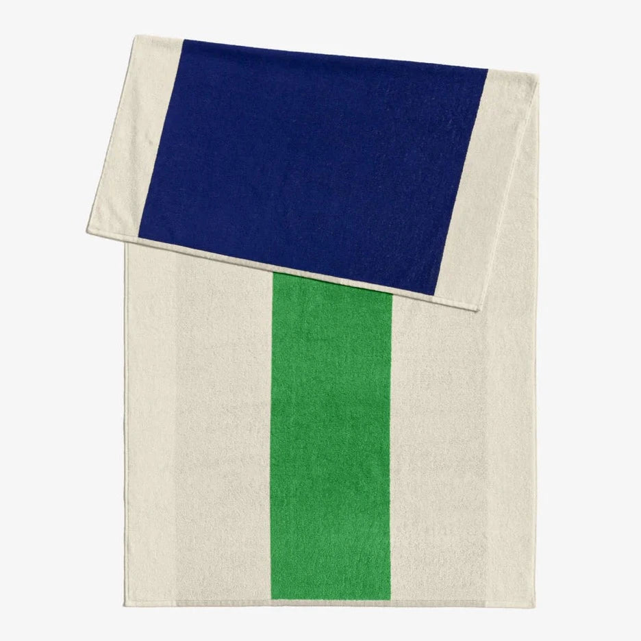 Serviette de plage bleu et vert
