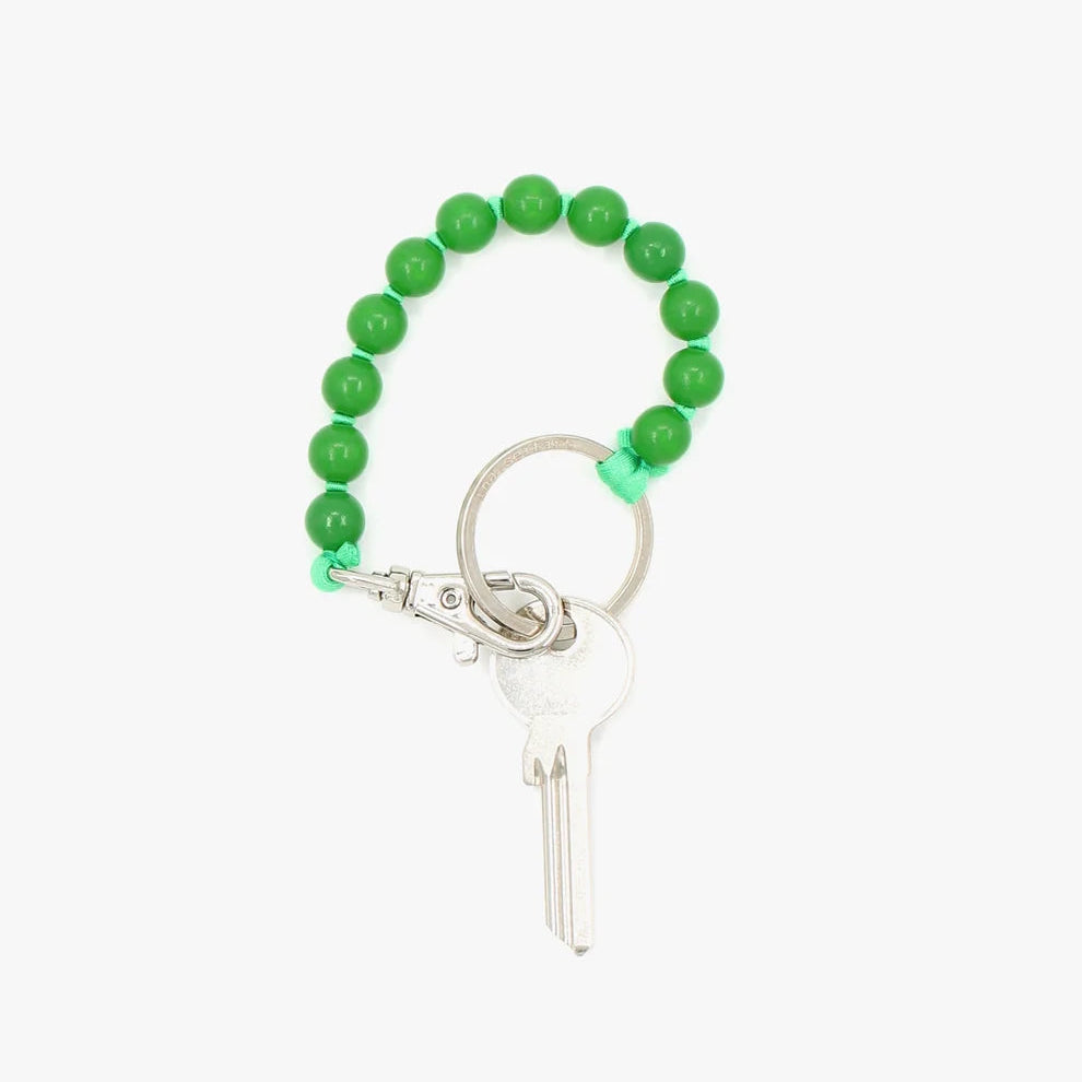 Petit porte-clés en perles - bois peint