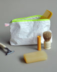 Trousse Kolor Blanche avec fermeture éclair jaune neon