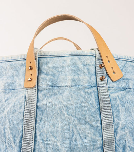 Sac en coton indigo délavé