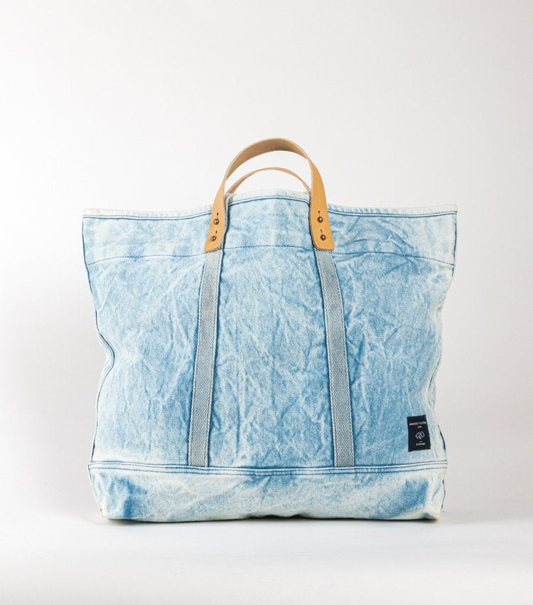 Sac en coton indigo délavé