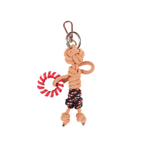 Porte clé personnage en macramé