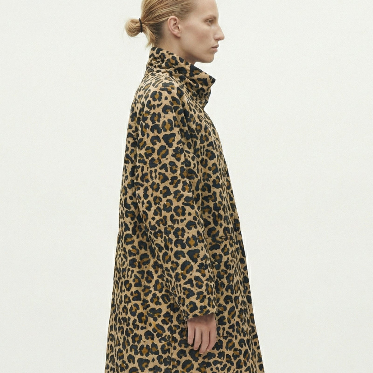 coupe vent leopard long