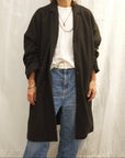 Manteau long femme Apunto B marron foncé coupe oversize