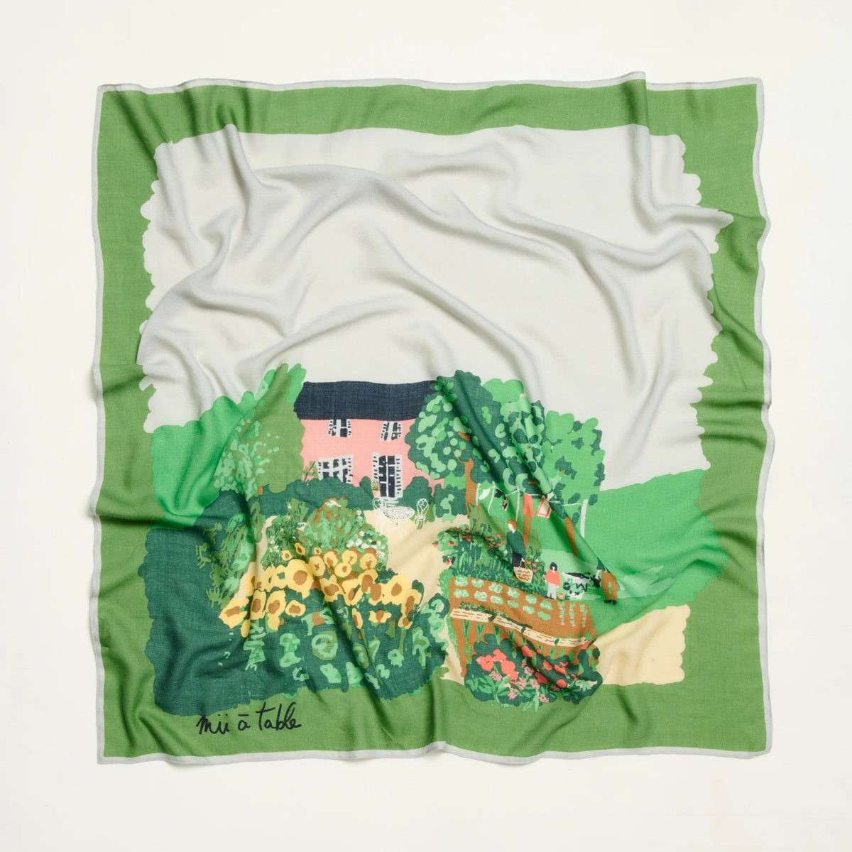 Foulard en soie Mii collection, modèle le Potager