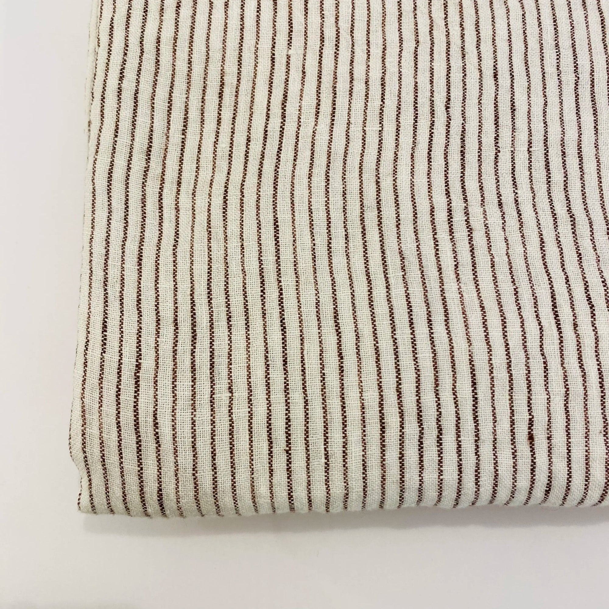 Nappe rayures blanche et marron