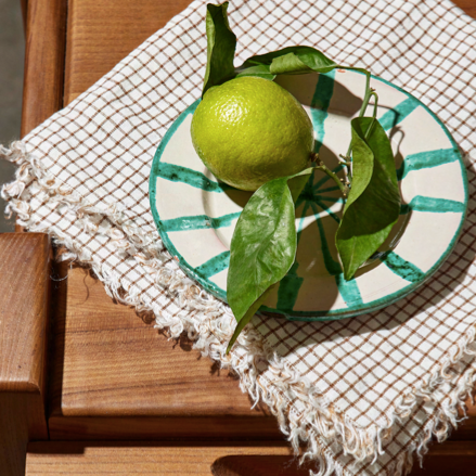 Nappe à carreaux marron