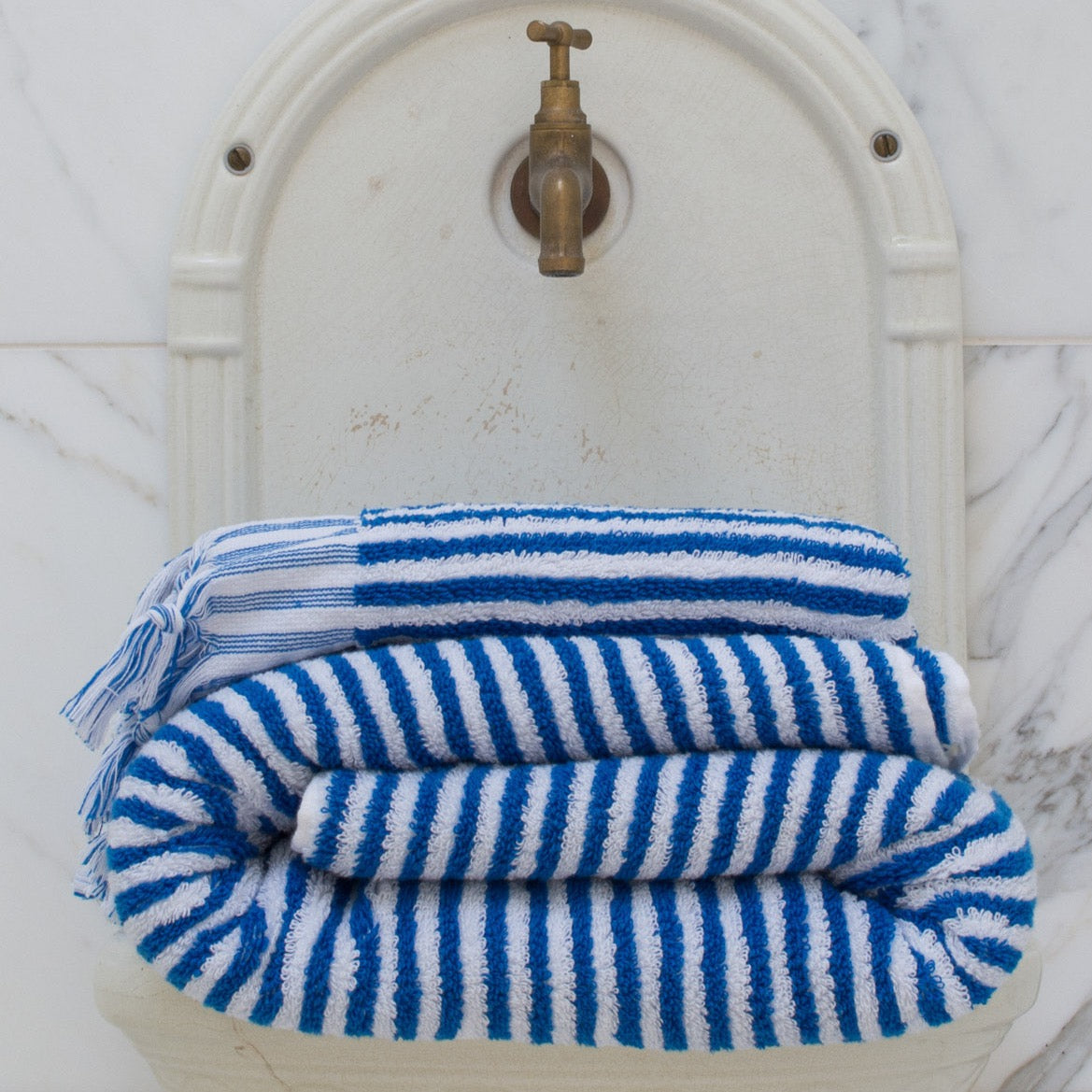 Serviette bleue