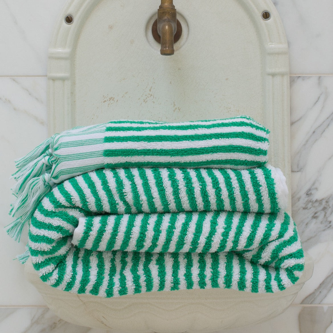 Serviette Jade verte