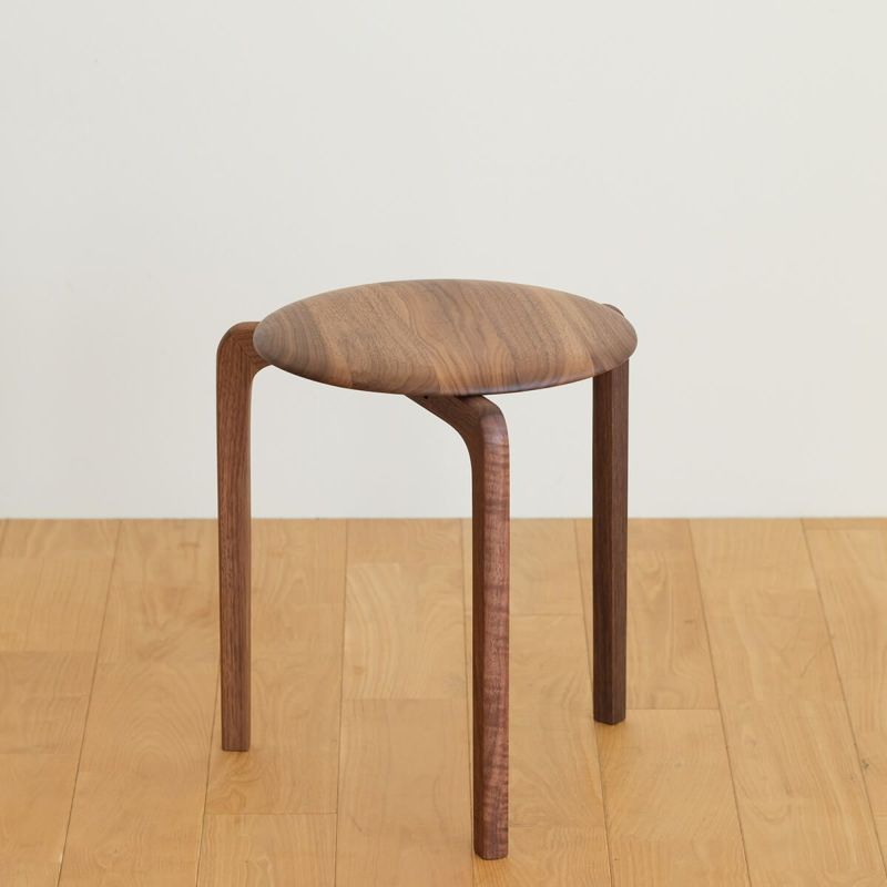 Tabouret Japonais noyer 